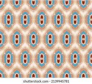 Patrón arabesco dibujado a mano, arte árabe tradicional. Ornamento musulmán, patrón colorido con círculos ornamentales. Se puede usar ilustración vectorial, Mandala, tela, ropa, telas, huellas.