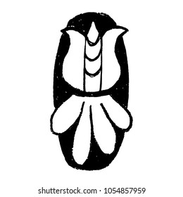 Handdrawn arabic numerals. Number 0 - floral element of numbers made from hand drawn flowers  for your lettering design. Spring floral 123 element in vector.