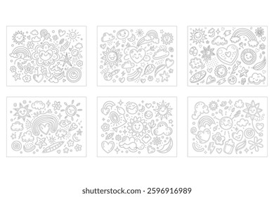 Hand-Drawn Arrow and Brush Line Set Grunge Sketch, Scribble, and Spiral Elements