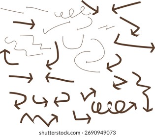 	

Colección de flecha dibujada a mano - Vector de estilo Doodle flechas para infografías, Diseño web