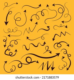 Handdrawn Arrow Collection Vector Illustration