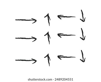 Hand-drawn arrow icons set vector