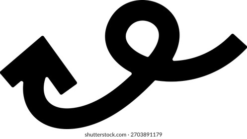 Hand-drawn arrow loop for infographics