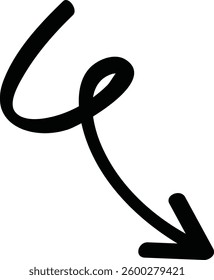 Hand-Drawn Arrow Pointing Vector Illustration