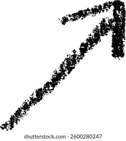 Hand-Drawn Up Arrow Pointing Vector Illustration