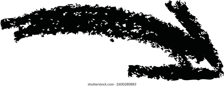 Hand-Drawn Arrow Pointing Vector Illustration. Artistic Hand-Drawn Pointer Arrow
