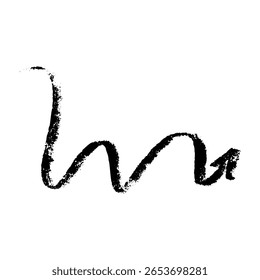 Flèche dessinée à la main avec des traits de pinceau, des griffonnages et des lignes esquissées. Des textures amusantes de crayon, craie et crayon créant un effet ludique. Illustration vectorielle à plat isolée sur fond blanc.