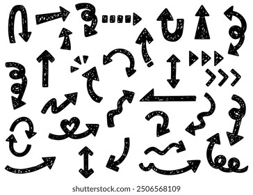 Hand-drawn arrow set, pop-up arrows