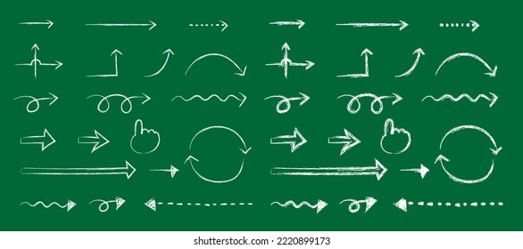 Hand-drawn arrow variation thickthin set (no black line)