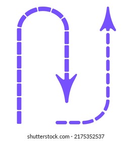 Hand-drawn arrows. Best for a business plan and education projects. Vector illustration.
