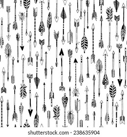 hand-drawn arrows seamless pattern 