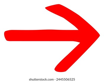 Hand-drawn arrows that look like they were drawn with red marker or paint
