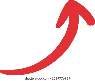 Hand-drawn Ascending Arrow - Red