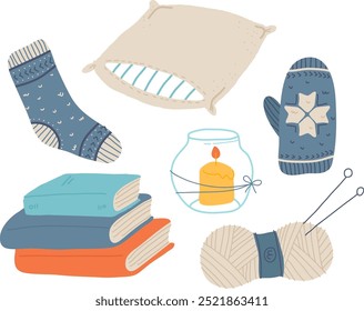 Handdrawn Autumn Elements Set Vector Illustration