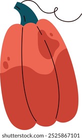 Ilustración vectorial de calabaza de otoño dibujado a mano