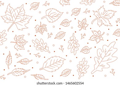 Handdrawn autumn season pattern background design
