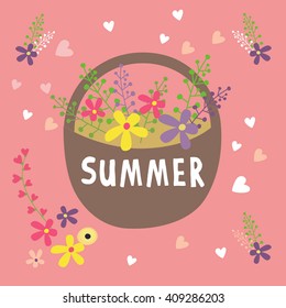 Hand-drawn baby cute vector sun postcard print with letters. Design elements. Doodle hand drawn style illustration for greeting card, t-shirts and bags print, scrapbooking