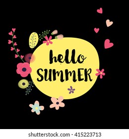 Hand-drawn baby cute vector sun postcard print with letters. Design elements. Doodle hand drawn style illustration for greeting card, t-shirts and bags print, scrapbooking