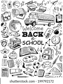 Hand-drawn Back To School Doodles