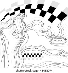 Hand-drawn background with copy space