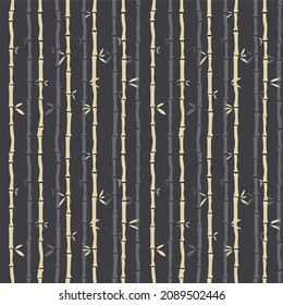 Hand-drawn bamboo illustration. seamless pattern. can be used for pattern fill, wallpaper, mural, wrapping paper, background, fabric texture.