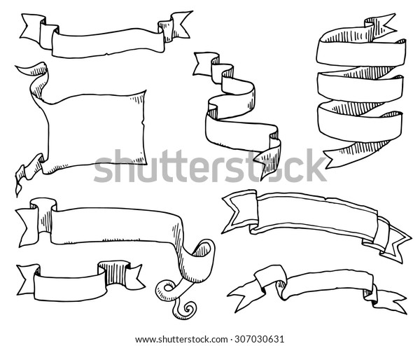 Handdrawn Banner Doodles Stock Vector (Royalty Free) 307030631