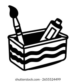 Cesta dibujada a mano llena de herramientas, perfecta para Sitios web de bricolaje, contenido de reparación para el hogar o marca de personal de mantenimiento.

