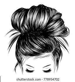 Hairstyle Updo Images Stock Photos Vectors Shutterstock
