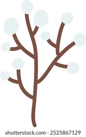 Ilustración vectorial de la rama de las bayas dibujadas a mano