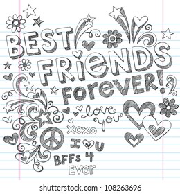 Best Friends Doodle Images Stock Photos Vectors Shutterstock