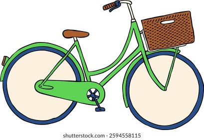 Handdrawn Bicycle illistration for website, application, printing, document, poster design, etc.