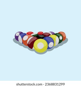 Handgezeichnetes Billardball-Vektordesign