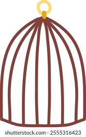 Handdrawn Bird Cage Vector Illustration