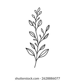 Línea negra dibujada a mano. Vector. Estilo de línea.