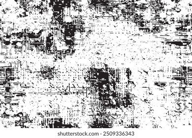 Hand-Drawn Black and White Distressed Texture Background