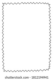 Hand-drawn black and white frame in doodle power.
