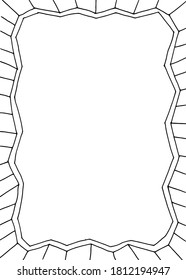 Marco blanco y negro dibujado a mano en el poder del doodle.