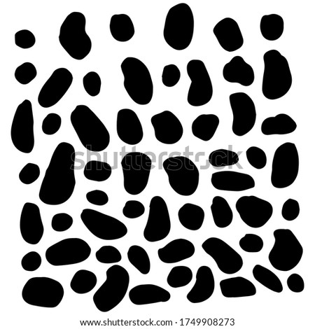 Hand-drawn black and white pattern of crooked circles.