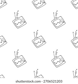 Dibujado a mano patrones sin costuras en blanco y negro lindos garabatos simples de arte lineal. Cada diseño repetible incluye ilustraciones minimalistas lúdicas adecuadas para fondos, empaques, textiles, fondos de pantalla
