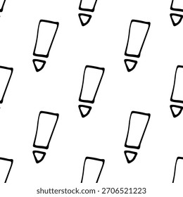 handgezeichnete schwarz-weiße nahtlose Muster süße einfache Linie-Kunst-Doodles. Jedes wiederholbare Design enthält verspielte minimalistische Illustrationen, die sich für Hintergründe, Verpackungen, Textilien, Tapeten eignen