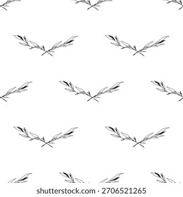 hand-drawn black and white seamless patterns cute simple line-art doodles. Each repeatable design includes playful minimalist illustrations suitable for backgrounds, packaging, textiles, wallpape