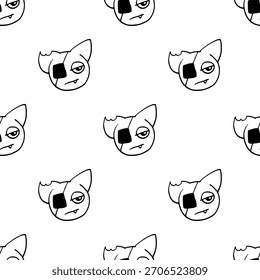 hand-drawn black and white seamless patterns cute simple line-art doodles. Each repeatable design includes playful minimalist illustrations suitable for backgrounds, packaging, textiles, wallpaper