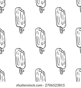 hand-drawn black and white seamless patterns cute simple line-art doodles. Each repeatable design includes playful minimalist illustrations suitable for backgrounds, packaging, textiles, wallpaper