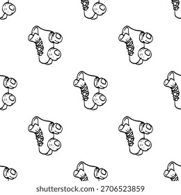 Dibujado a mano patrones sin costuras en blanco y negro lindos garabatos simples de arte lineal. Cada diseño repetible incluye ilustraciones minimalistas lúdicas adecuadas para fondos, empaques, textiles, Fondo de pantalla