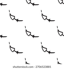 hand-drawn black and white seamless patterns cute simple line-art doodles. Each repeatable design includes playful minimalist illustrations suitable for backgrounds, packaging, textiles, wallpaper