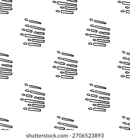 handgezeichnete schwarz-weiße nahtlose Muster süße einfache Linie-Kunst-Doodles. Jedes wiederholbare Design enthält verspielte minimalistische Illustrationen, die sich für Hintergründe, Verpackungen, Textilien, Tapeten eignen