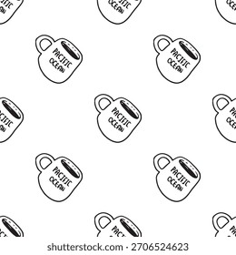 hand-drawn black and white seamless patterns cute simple line-art doodles. Each repeatable design includes playful minimalist illustrations suitable for backgrounds, packaging, textiles, wallpaper