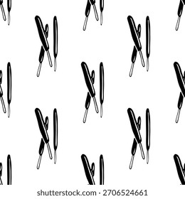 Dibujado a mano patrones sin costuras en blanco y negro lindos garabatos simples de arte lineal. Cada diseño repetible incluye ilustraciones minimalistas lúdicas adecuadas para fondos, empaques, textiles, Fondo de pantalla