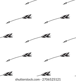 hand-drawn black and white seamless patterns cute simple line-art doodles. Each repeatable design includes playful minimalist illustrations suitable for backgrounds, packaging, textiles, wallpaper