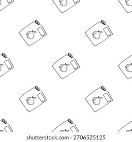 desenhos à mão preto e branco sem emenda padrões bonitos simples de linha-arte rabiscos. Cada design repetível inclui ilustrações minimalistas divertidas adequadas para fundos, embalagens, têxteis, papel de parede
